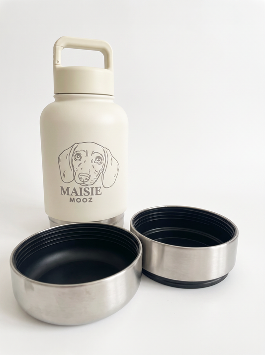 Adventure Dog Travel Bottle with Food and Water Bowls
