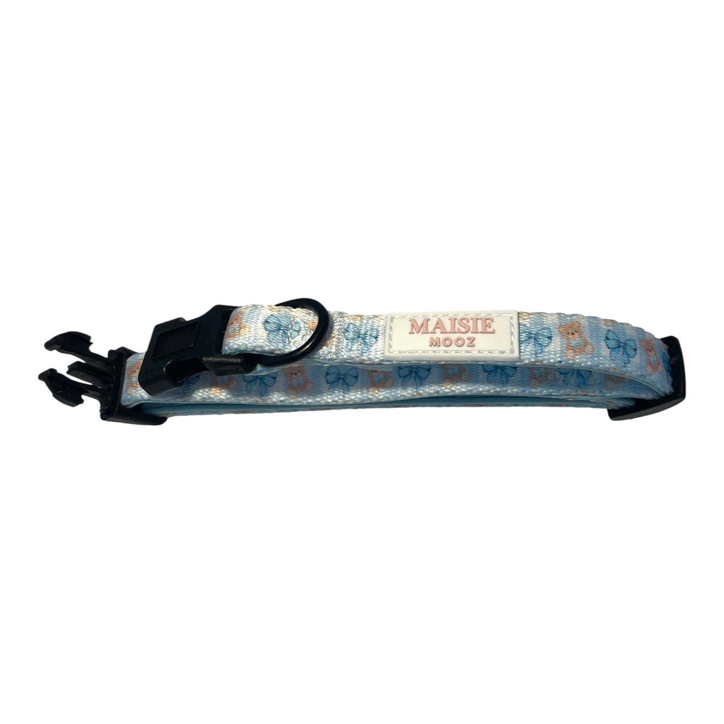 Adjustable Collar: Bears and Bows Blue edition