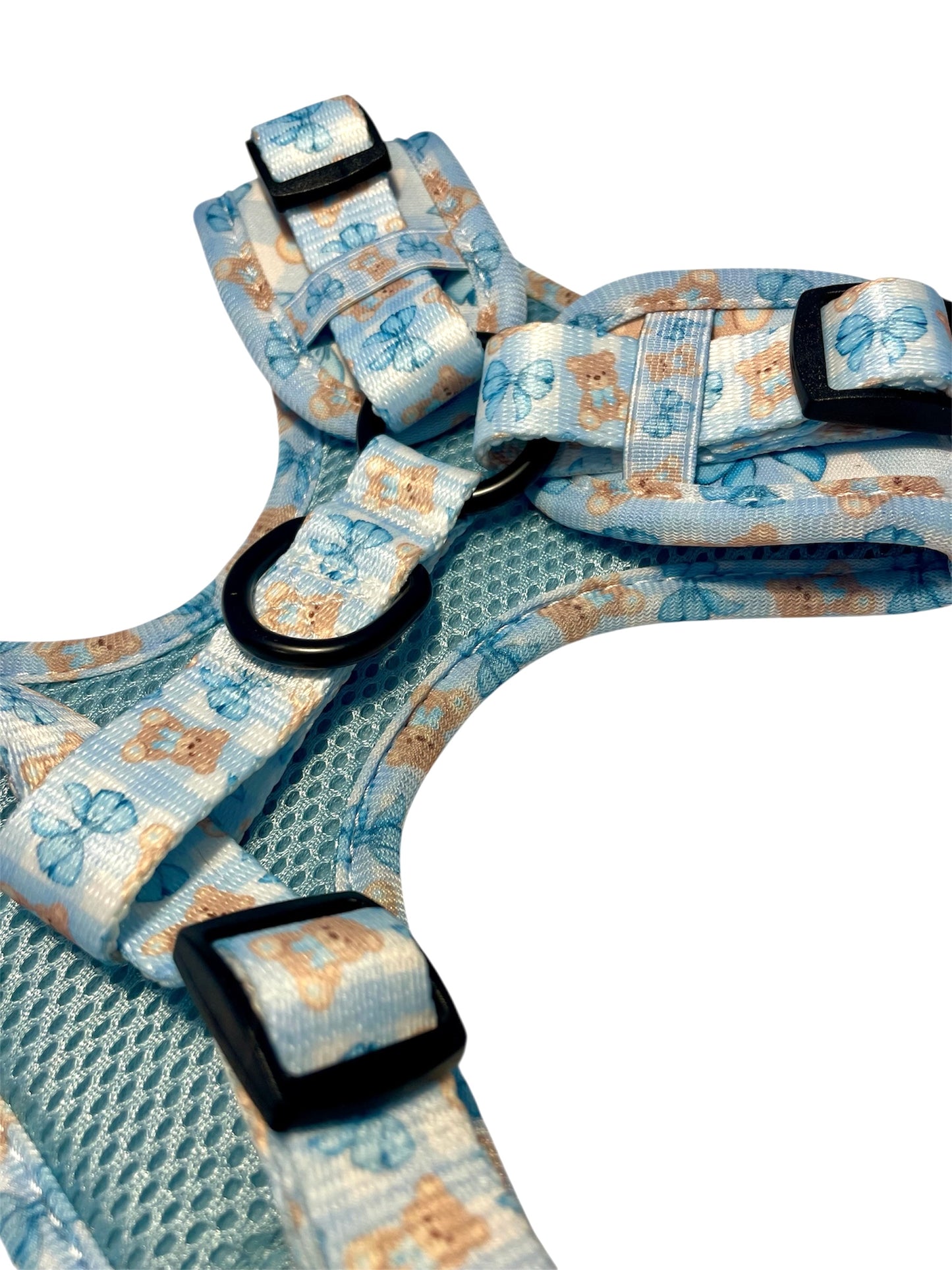 Adjustable Harness - Bears and Bows Blue Edition