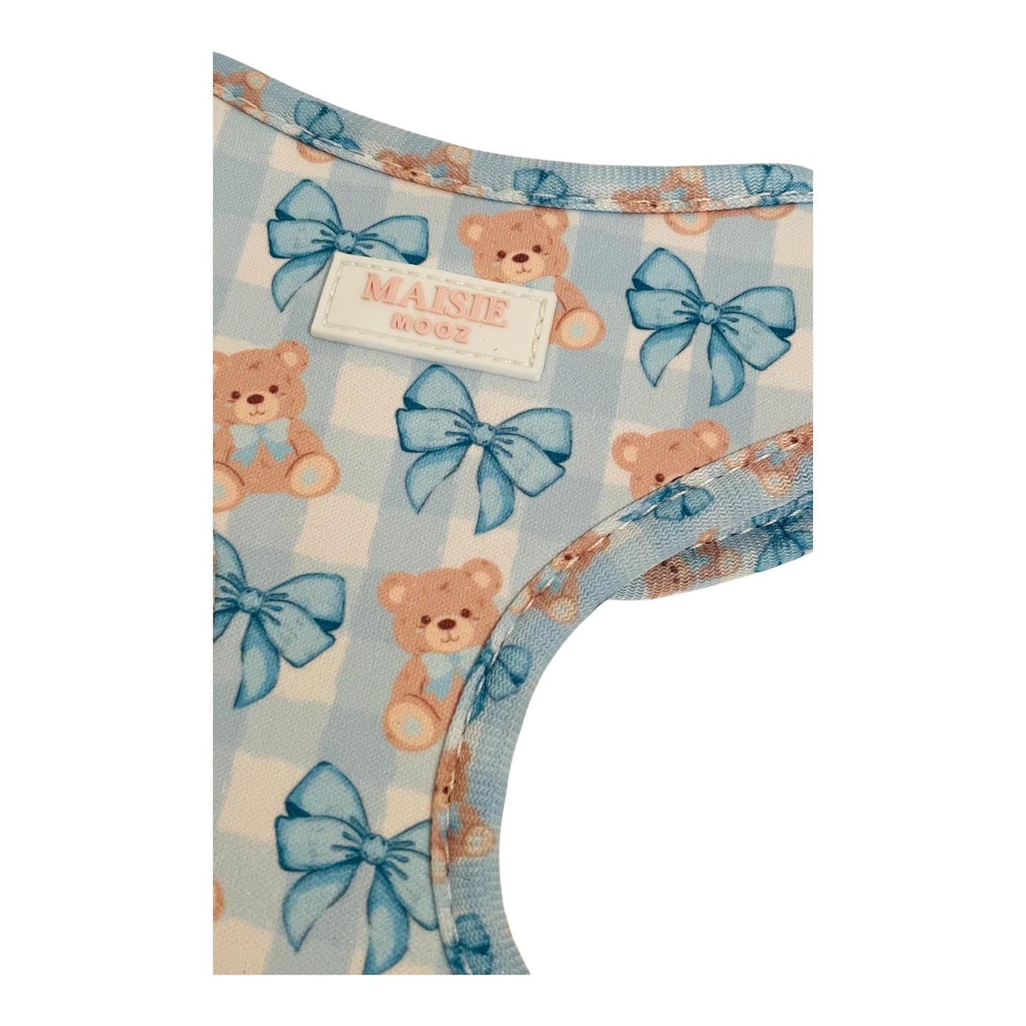 Adjustable Harness - Bears and Bows Blue Edition