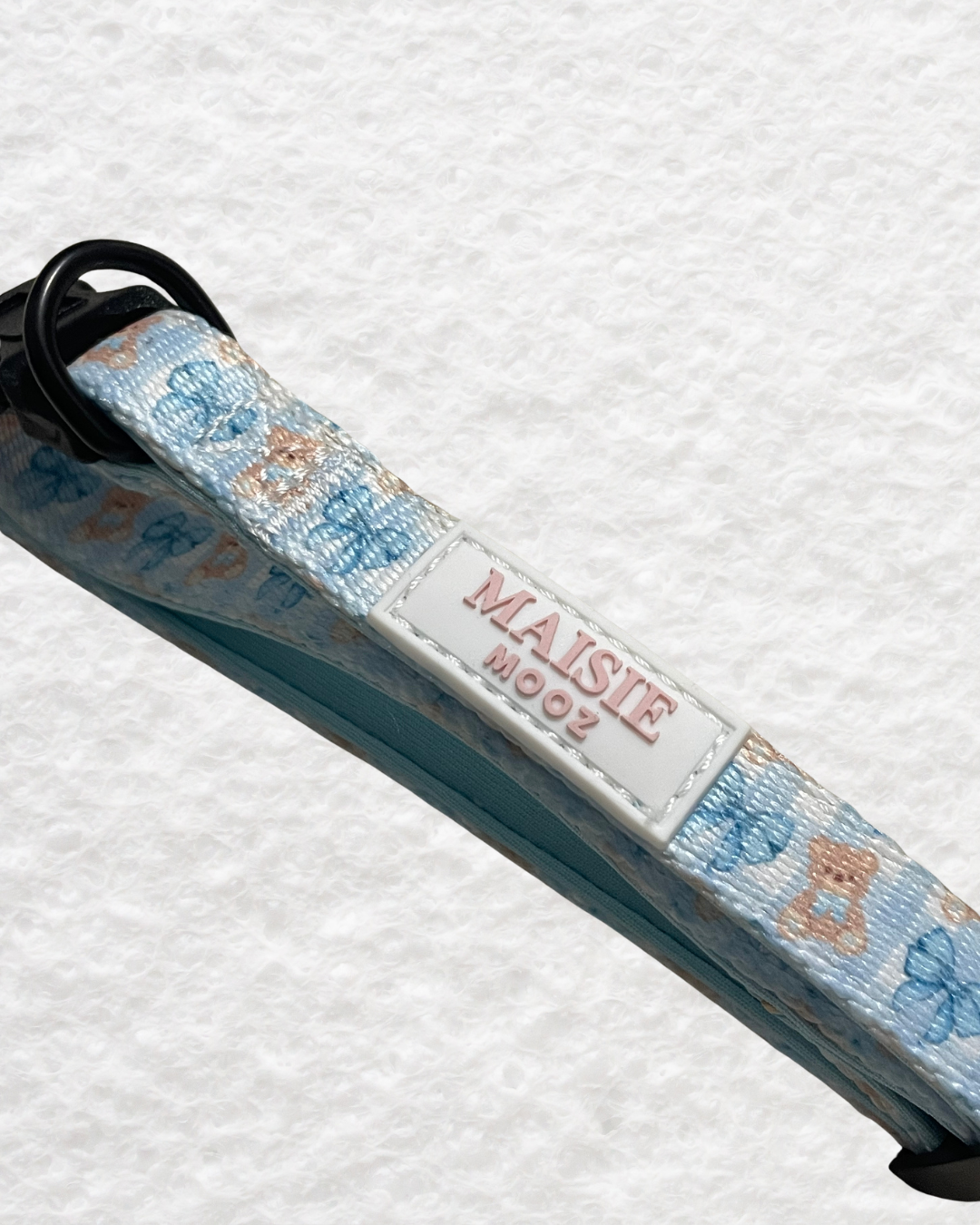 Adjustable Dog Collar Bears and Bows Blue Edition Walk