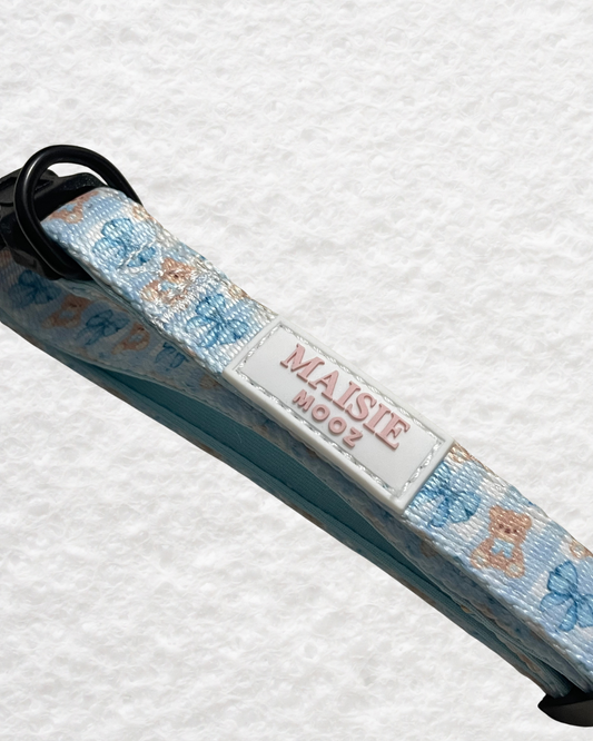 Adjustable Collar: Bears and Bows Blue edition