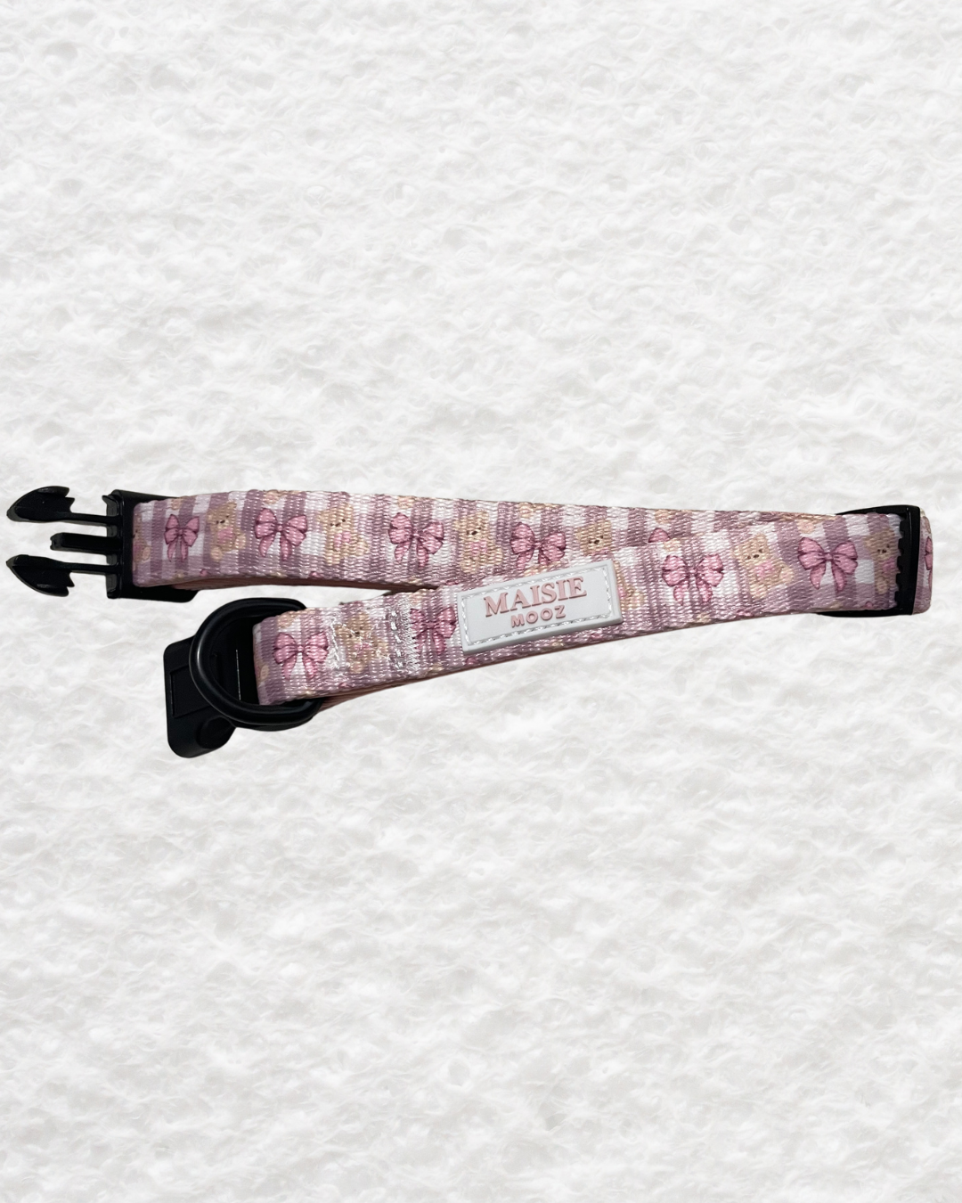 Adjustable Dog Collar Bears and Bows Everyday Walking